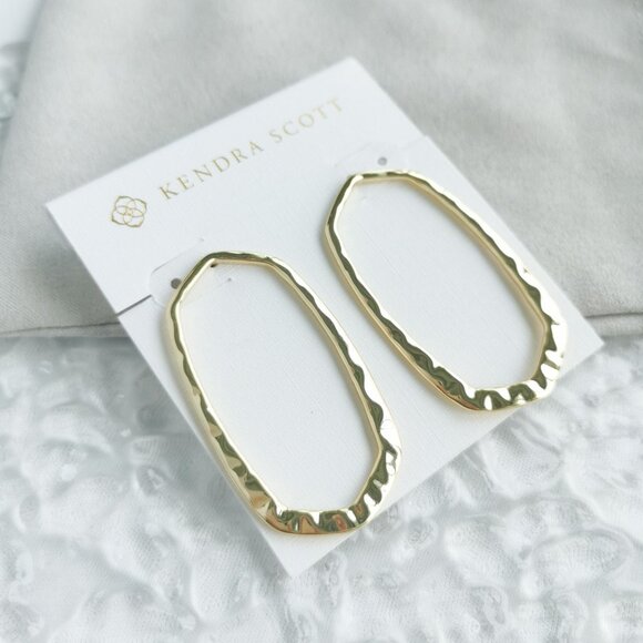 Kendra Scott - Zorte Gold Hoop Earrings - new - Picture 2 of 4